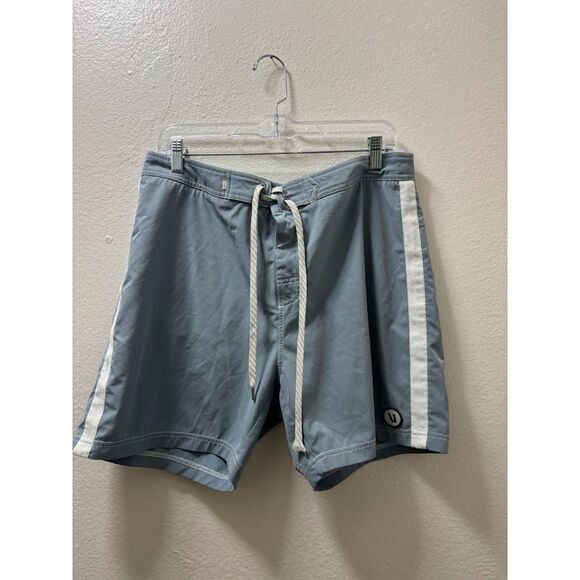 Vuori Swim Short Swimtrunks Men's Sz 34 Lightweight Blue Gray Activewear Resort - Picture 2 of 4